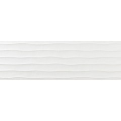 Aquarella relief white 30x90 cm fali csempe matt